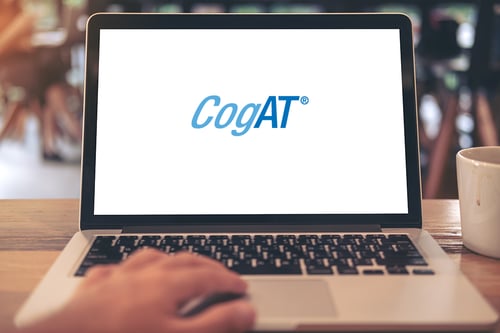 Computer screen showing the CogAT logo.